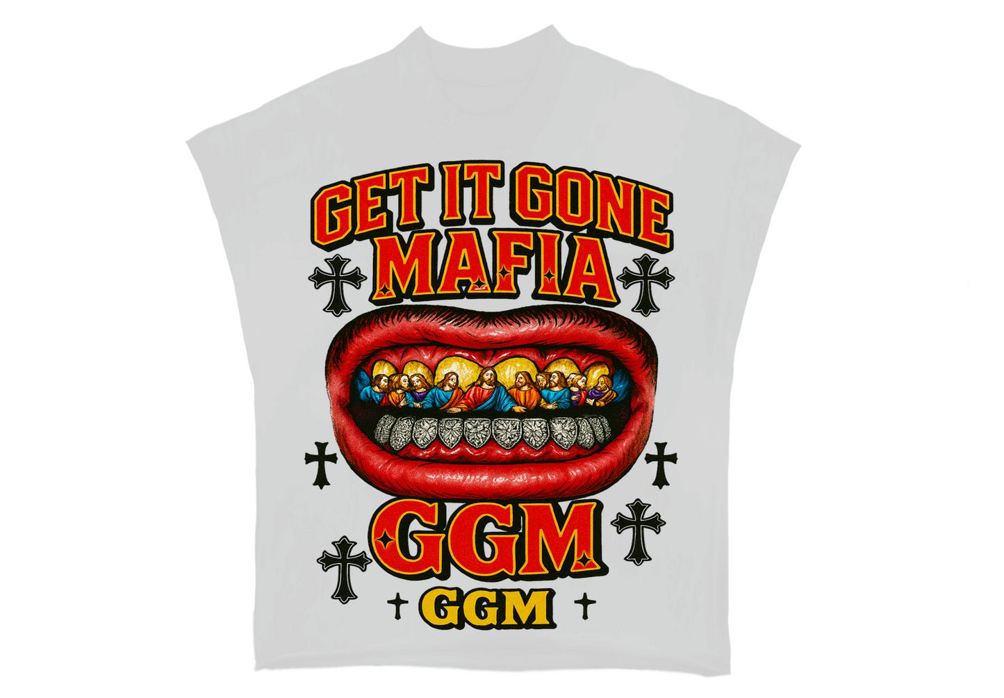 White Holy Grills Cutoff